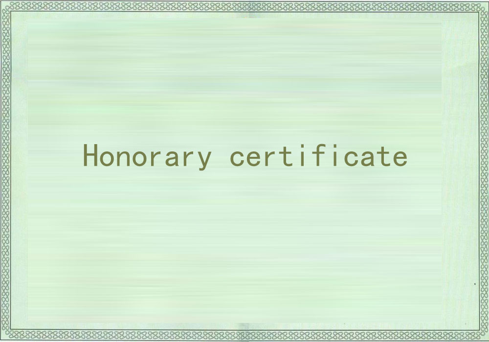 Certificate of honor seven